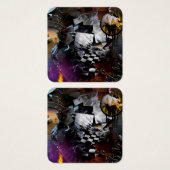 Tijd en verbeelding vierkante visitekaartjes (Voorkant /achterkant)