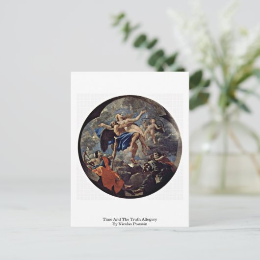 Tijd en waarheid door Nicolas Poussin Briefkaart (Staand voorkant)