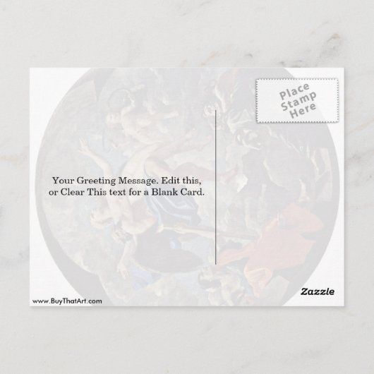 Tijd en waarheid door Nicolas Poussin Briefkaart (Achterkant)