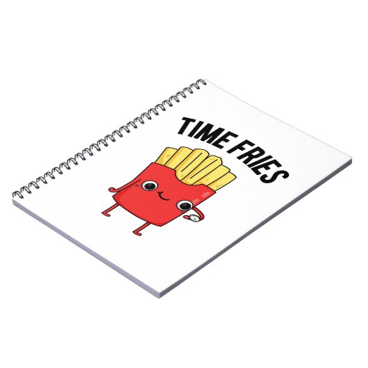 Tijd Frituur Grappige Franse Frietjes Strekking  Notitieboek (Linkerzijde)