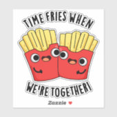 Tijd Frituur Wanneer We Samen Zijn Grappige Voedse Sticker (Vel)
