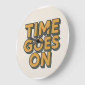 Tijd gaat op wandklok, 10" rond grote klok (Hoek)