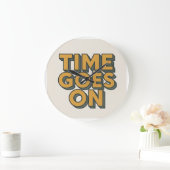 Tijd gaat op wandklok, 10" rond grote klok (Huis)
