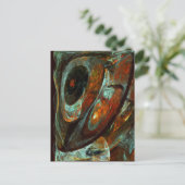 Tijd gespleten abstracte kunst briefkaart (Staand voorkant)