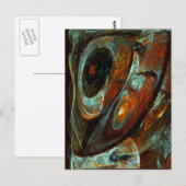 Tijd gespleten abstracte kunst briefkaart (Voorkant / Achterkant)