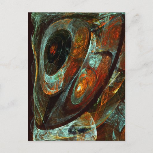 Tijd gespleten abstracte kunst briefkaart (Voorkant)