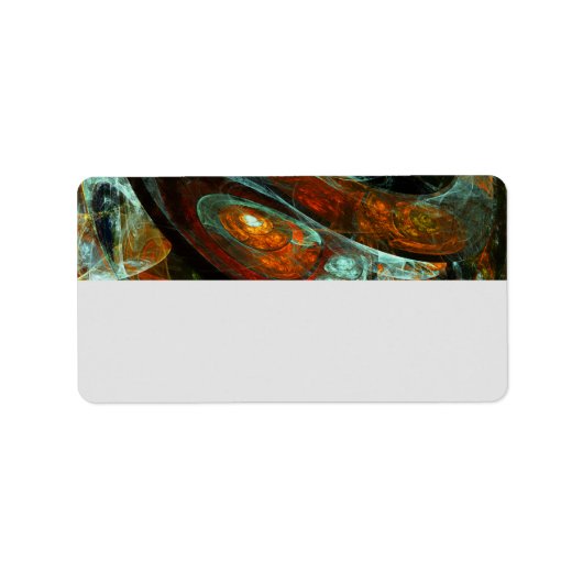 Tijd gespleten abstracte kunst etiket (Voorkant)