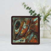 Tijd gespleten abstracte kunst kaart (Staand voorkant)
