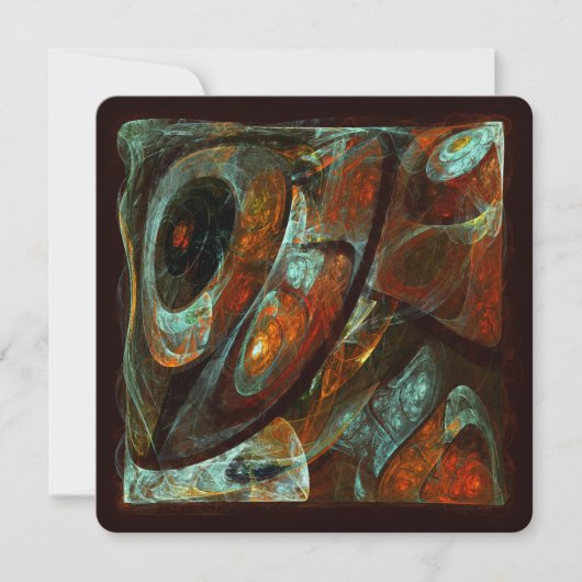 Tijd gespleten abstracte kunst kaart (Voorkant)