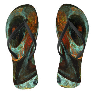Tijd gespleten abstracte kunst teenslippers