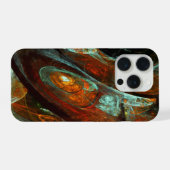 Tijd Gesplitste Abstracte Kunst iPhone Hoesje (Achterkant horizontaal)