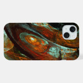 Tijd Gesplitste Abstracte Kunst iPhone Hoesje (Achterkant horizontaal)