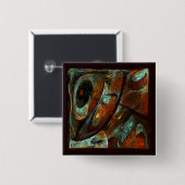 Tijd Gesplitste Abstracte Kunst Vierkante Button 5,1 Cm (Voorkant /achterkant)