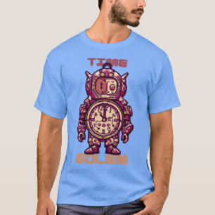 Tijd Golem Grappige Surreal Steampunk Wekker Rob T-shirt