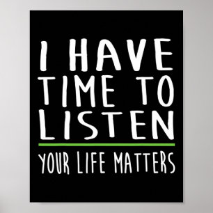 Tijd hebben om te luisteren naar stigma over menta poster