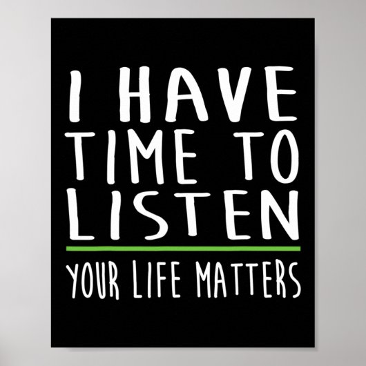 Tijd hebben om te luisteren naar stigma over menta poster (Voorkant)