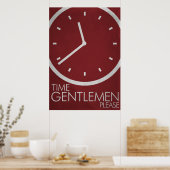 Tijd heren, alsjeblieft. Minimalistisch Poster (Keuken)