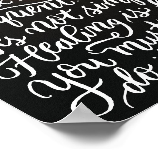 Tijd hoort handgeschreven kunst poster (Hoek)