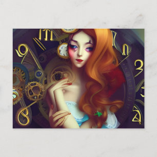 Tijd houdt bewegend Briefkaart