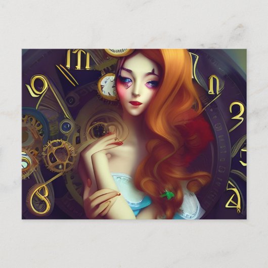 Tijd houdt bewegend Briefkaart (Voorkant)