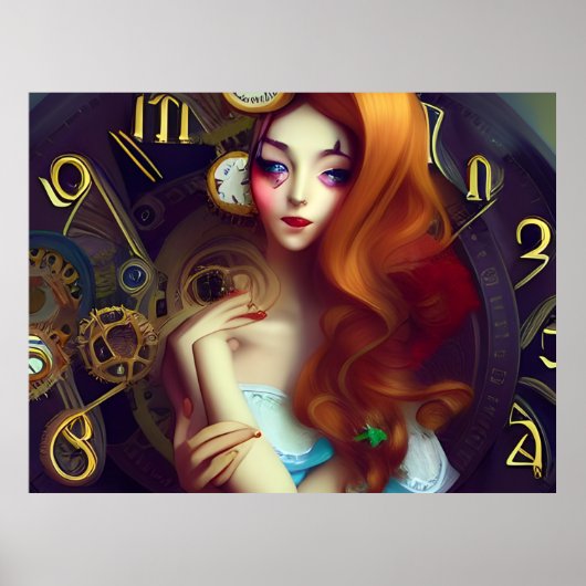 Tijd houdt beweging poster (Voorkant)