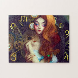 Tijd houdt beweging van door AI gegenereerde kunst Legpuzzel