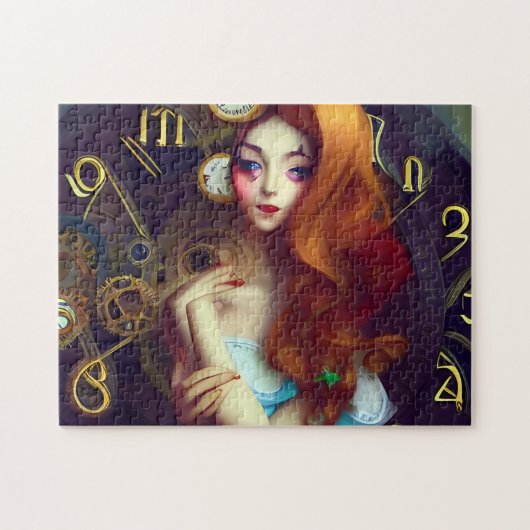 Tijd houdt beweging van door AI gegenereerde kunst Legpuzzel (Horizontaal)