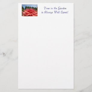 Tijd in de tuin goed besteed! Dahlia Briefpapier