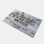 Tijd in het meer en in de wijn deurmat (Schuin)