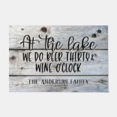 Tijd in het meer en in de wijn deurmat (Voorkant)