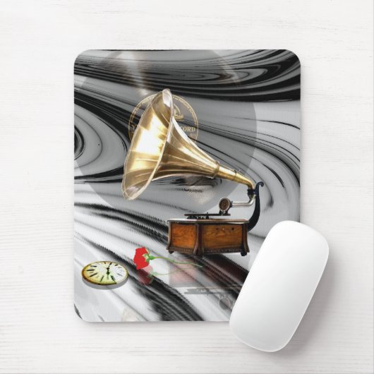 Tijd in Retro Muismat (Met muis)