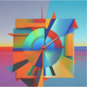 Tijd in stukken verwijderbaar vinyl sticker (Voorkant)