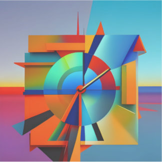 Tijd in stukken verwijderbaar vinyl sticker