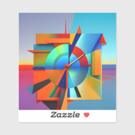 Tijd in stukken verwijderbaar vinyl sticker