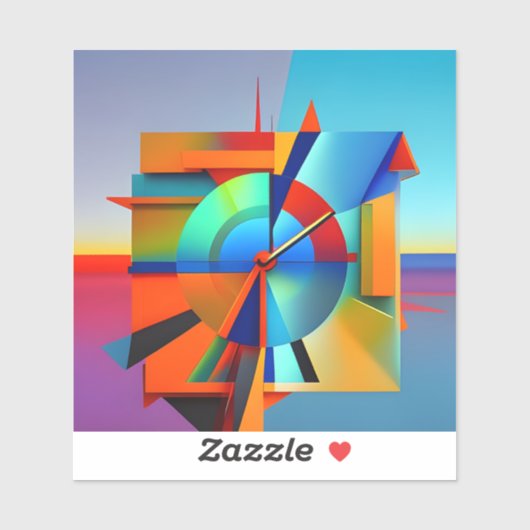 Tijd in stukken verwijderbaar vinyl sticker (Vel)