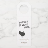 Tijd in Turkije en wijn | THANKSGIVING | Friendsgi Flessenhanger (Voorkant)