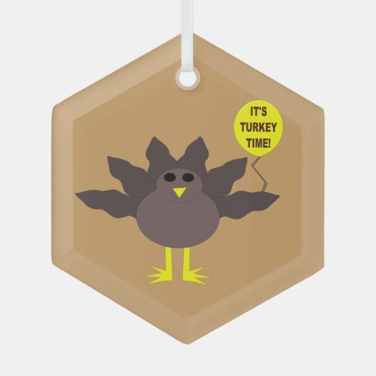 Tijd in Turkije - Thanksgiving Glas Ornament (Voorkant)