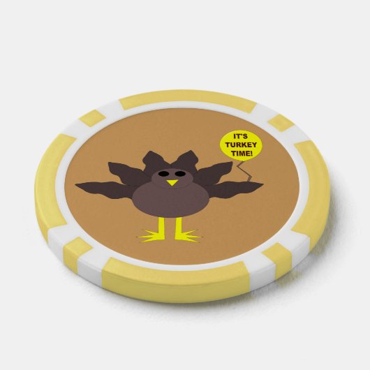 Tijd in Turkije - Thanksgiving Poker Chips (Enkel)