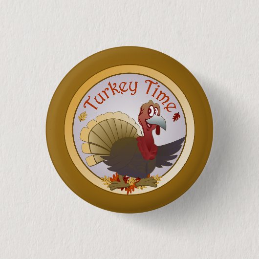 Tijd in Turkije [Thanksgiving] Ronde Button 3,2 Cm (Voorkant)