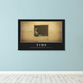 Tijd: Inspirerend prijsopgave Canvas Afdruk (Insitu (Houten vloer))