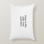 Tijd is de enige echte valuta - minimalistisch cit accent kussen (Voorkant(Verticaal))