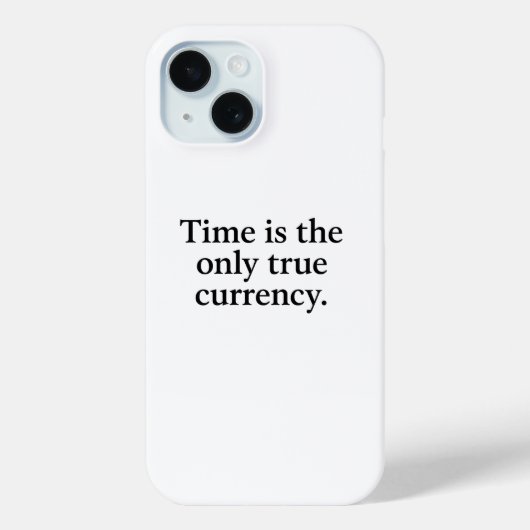 Tijd is de enige echte valuta - minimalistisch cit Case-Mate iPhone case (Achterkant)