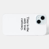 Tijd is de enige echte valuta - minimalistisch cit Case-Mate iPhone case (Achterkant (horizontaal))