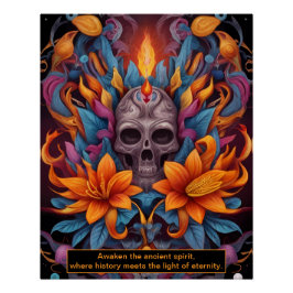 Tijd is een cirkel, en wijsheid is het centrum van perfect poster