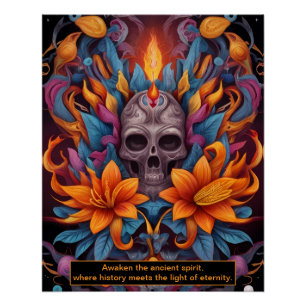 Tijd is een cirkel, en wijsheid is het centrum van perfect poster