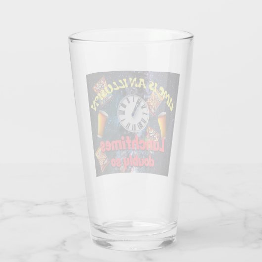 Tijd is een illusie glas (Achterkant)