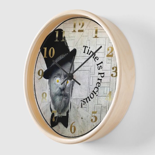 Tijd is een kostbare wandklok! (Hoek)