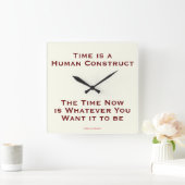 Tijd is een menselijk concept vierkante klok (Huis)