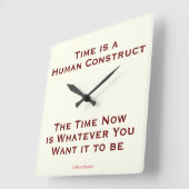 Tijd is een menselijk concept vierkante klok (Hoek)