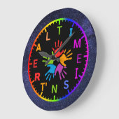 Tijd is geen echte psychedelische klok/starry gren grote klok (Hoek)